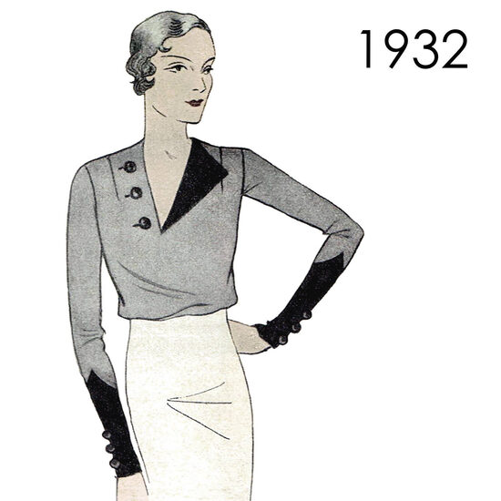 1932 Blouse 88 cm (34.6") bust